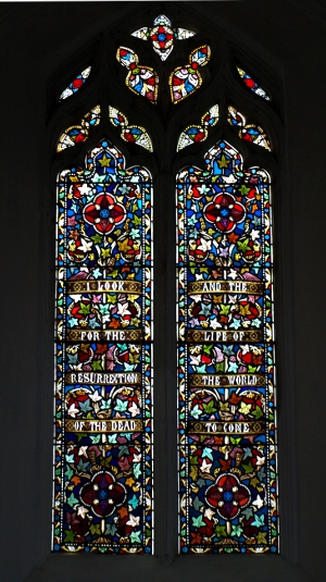 Haughley church window after restoration